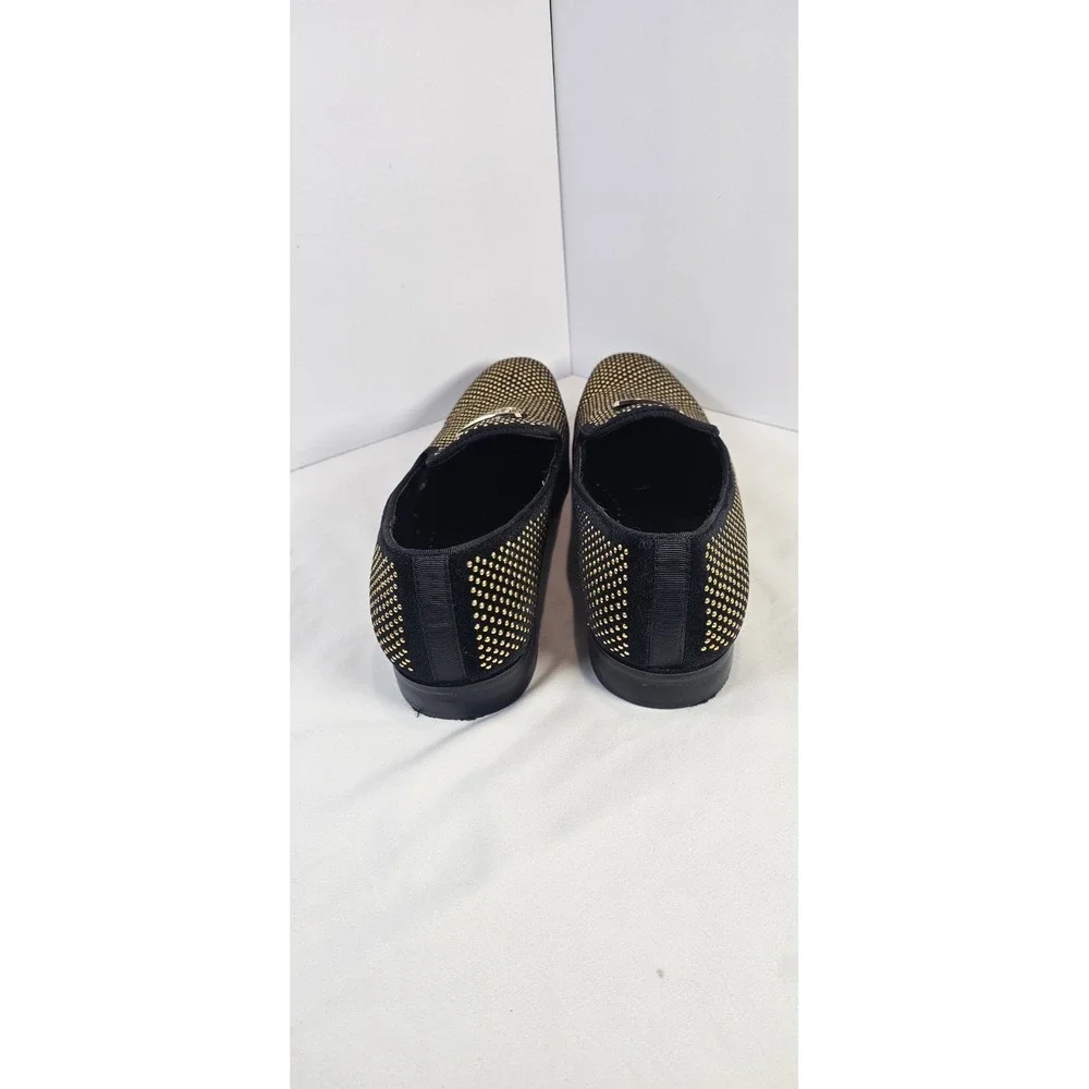 Stacy Adams Men's Gold Studded Slip-On Loafers -‎ Swagger Style 10.5 25228-715